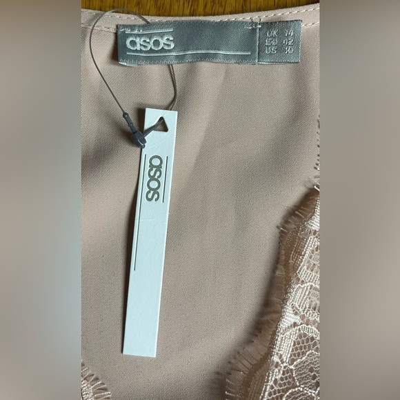 ASOS Pink Lace Silky Top Size 10 New 🌸 - Picture 5 of 5